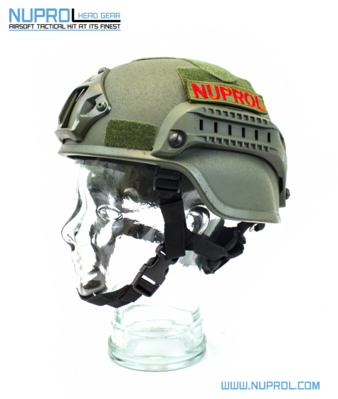 Nuprol Mich 2000 Railed Helmet Green - NPH013