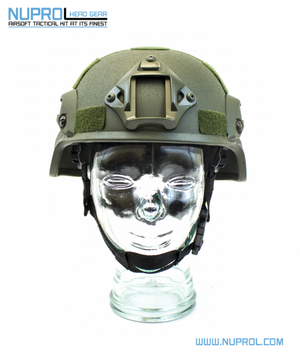 Nuprol Mich 2000 Railed Helmet Green - NPH013